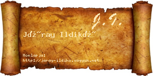 Járay Ildikó névjegykártya