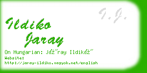 ildiko jaray business card